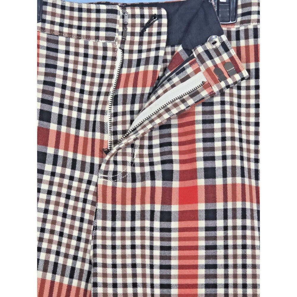 Free People Jules Plaid Pants 6 Flare Wide Leg High Rise Academia Preppy Clueles - Picture 10 of 10
